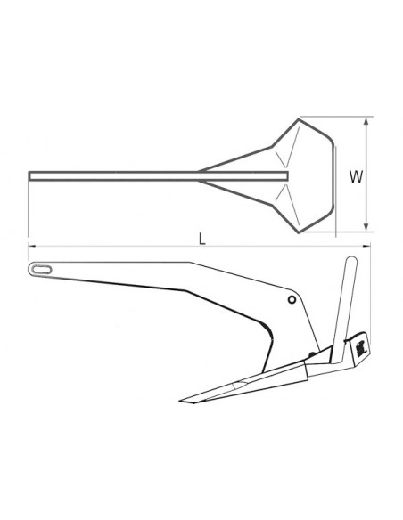Ancora Rocna in Acciaio Zincato
