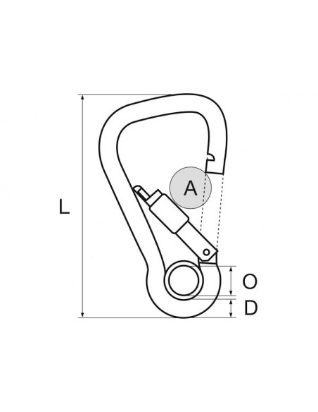 Moschettone Wide Lock Eye