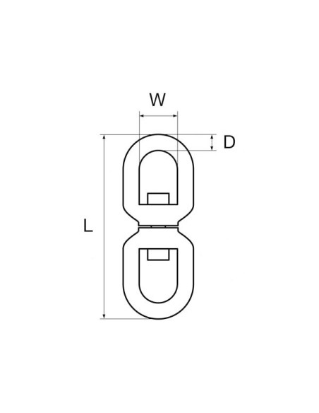 Girella Occhio-Occhio in Acciaio Zincato