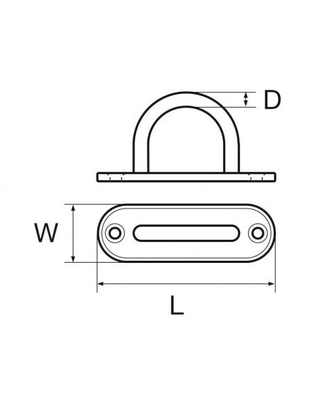 Ponticello su Piastra Pad Eye 2
