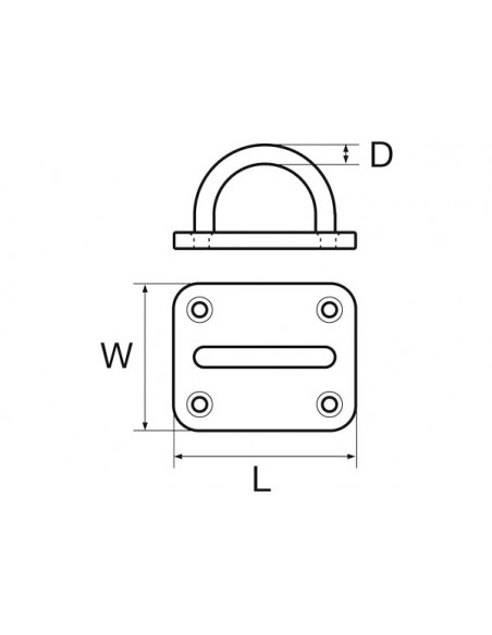 Ponticello su Piastra Pad Eye 4
