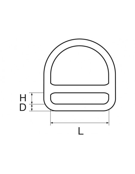 Anello a D con Barra