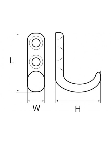 Gancetto Stretto Inox