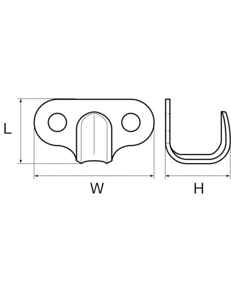 Gancetto Stampato Cromato