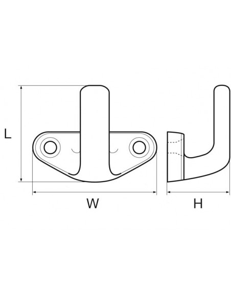 Gancetto Orizzontale in Nylon