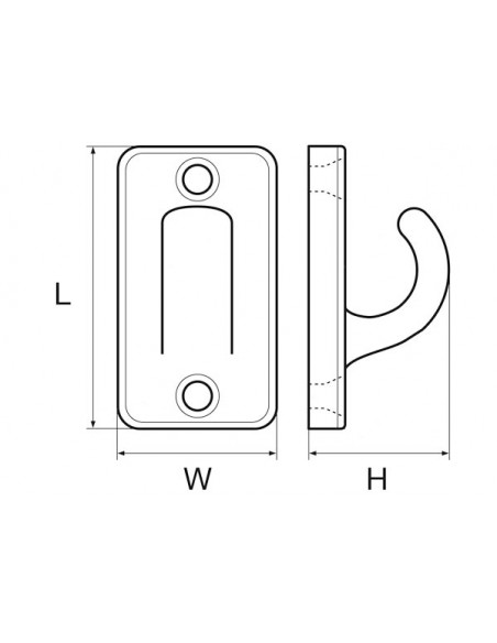 Gancetto Verticale in Nylon