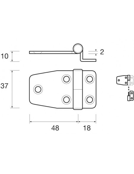 Cerniera Offset Excenter