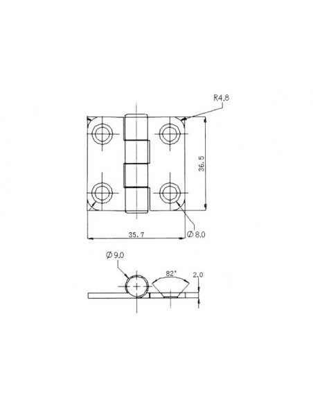 Cerniera Coperta Quadra