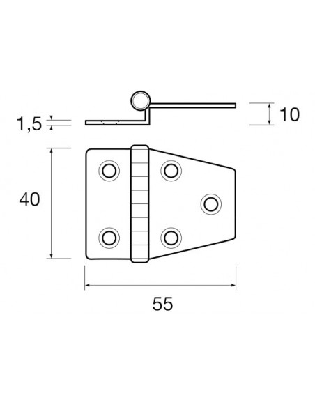 Cerniera Offset Short
