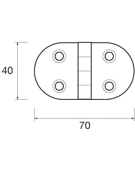 Cerniera Ovale 40x70