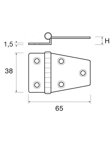 Cerniera Offset Long