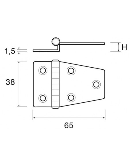 Cerniera Offset Long