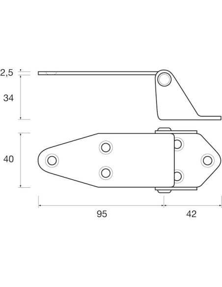 Cerniera Offset Alta