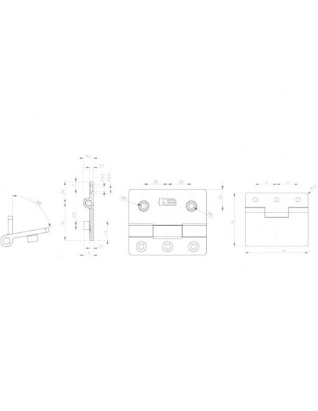 Cerniera a Filo Slim Eccentrica M