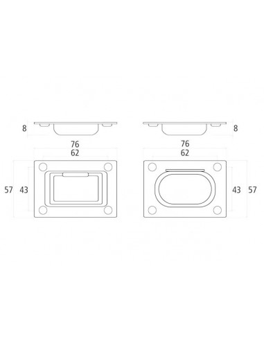 Maniglia a Incasso Inox SS
