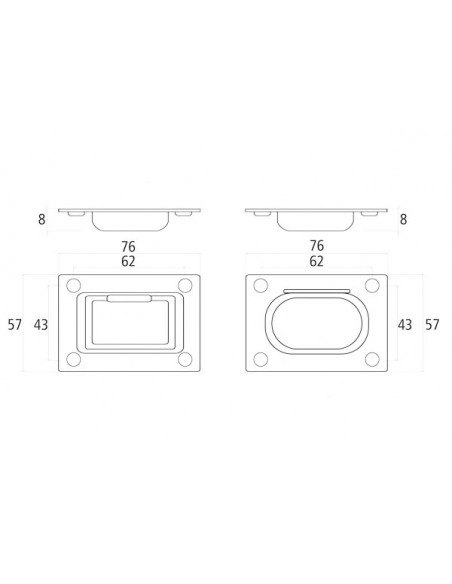 Maniglia a Incasso Inox SS