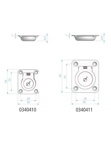 Maniglia a Incasso Inox Roca