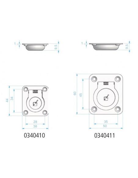Maniglia a Incasso Inox Roca