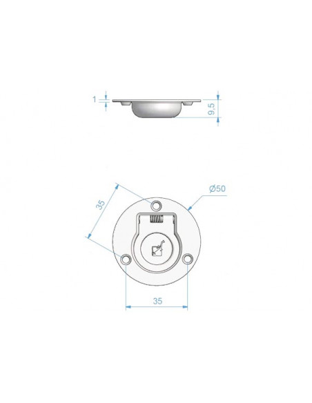 Maniglia a Incasso Inox Roca Round