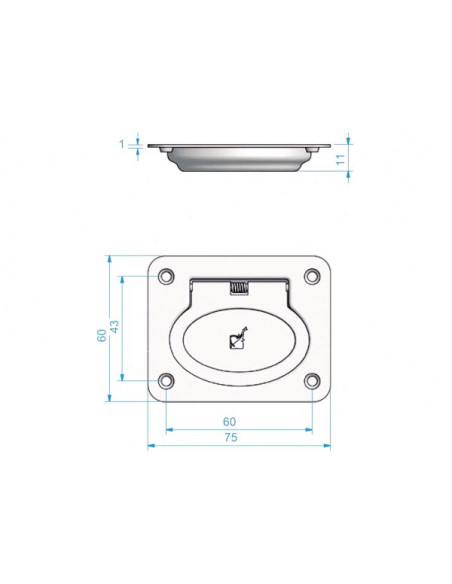 Maniglia a Incasso Inox Roca Comfort