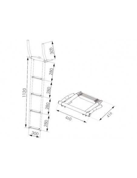 Scalette Telescopiche Fold con Passamano Abbattibile