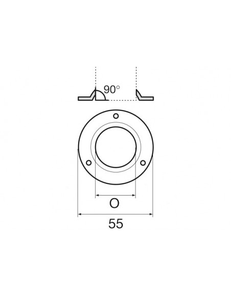 Base a Saldare Tonda 90°