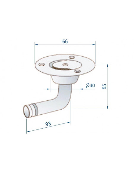 Sfiato Curvo 90° CE Roca