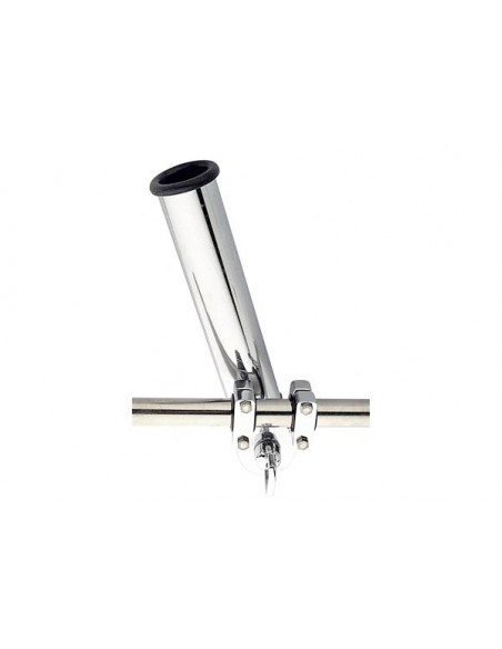 Supporto Portacanne Cromato con Morsetto Tubo