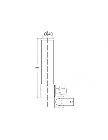 Supporto Portacanne Cromato con Morsetto Tubo