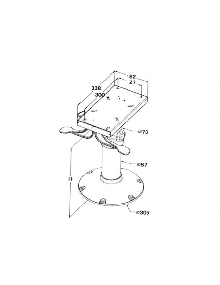 Supporto Sedile Regolabile Ocean Gas Power