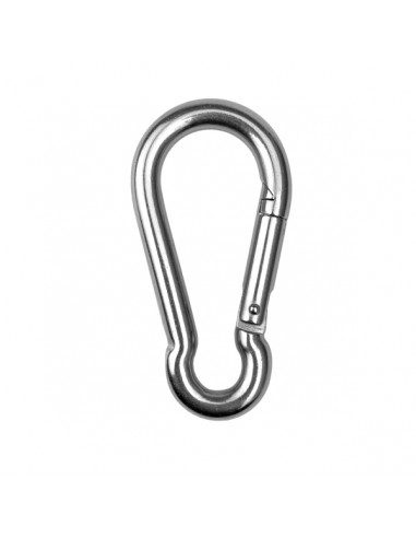 Moschettone a pera in acciaio inox