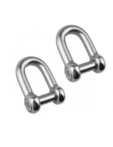 Grillo a D in acciaio inox con perno...