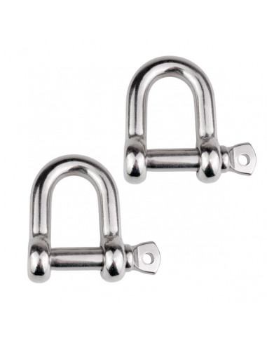 Grillo a D in acciaio inox con perno...