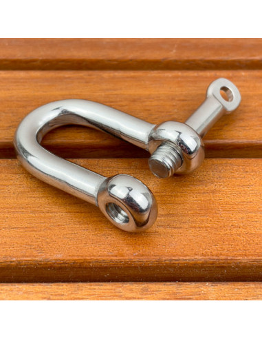 Grillo a D in acciaio inox con perno...