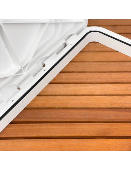 Portello d'ispezione in ABS. Viti inox e fori per retine inclusi 353x606 mm