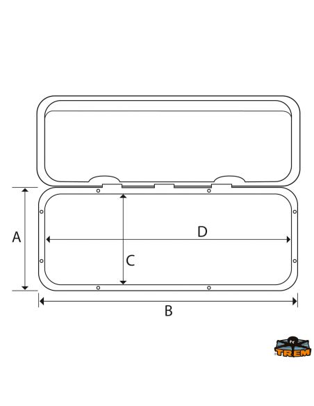 Sportello per VHF/Radio chiusura con chiave