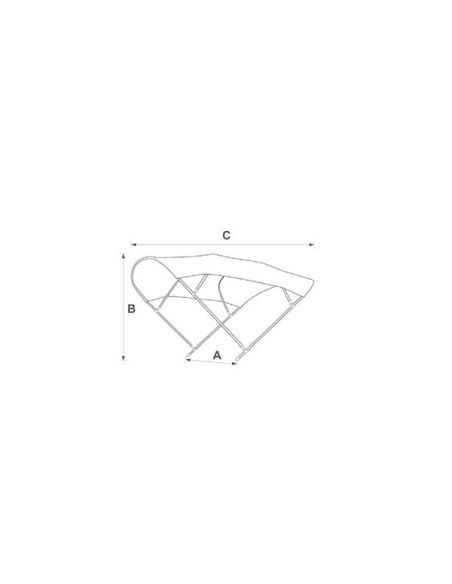 Capottina Bimini In Acciaio Inox A 3 Archi