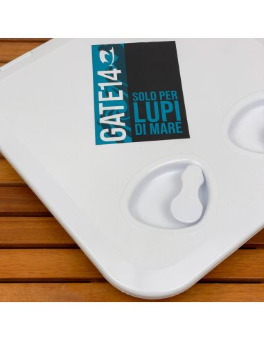 Portello d'ispezione in ABS. Viti inox e fori per retine inclusi 370x375 mm