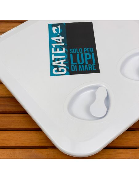 Portello d'ispezione in ABS. Viti inox e fori per retine inclusi 370x375 mm