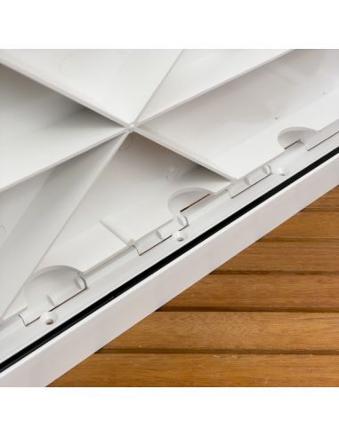 Portello d'ispezione in ABS. Viti inox e fori per retine inclusi 272x657 mm