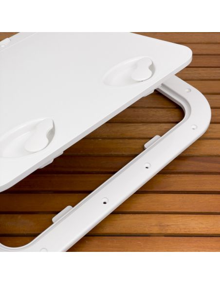 Portello d'ispezione in ABS con Rivetti di fissaggio inox incluse 463x517 mm