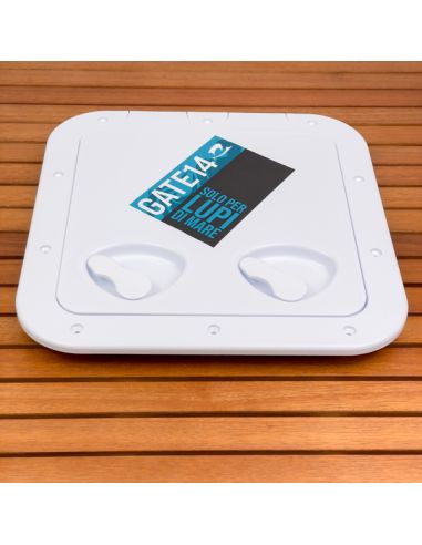 Portello d'ispezione in ABS con Rivetti di fissaggio inox incluse 375x370 mm