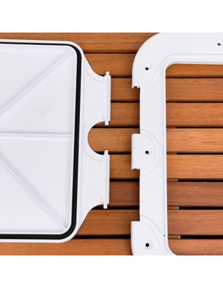 Portello d'ispezione in ABS con Rivetti di fissaggio inox incluse 375x370 mm