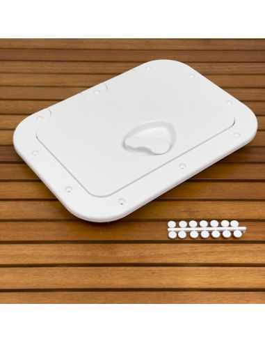 Portello d'ispezione in ABS con Rivetti di fissaggio inox incluse 275x375 mm