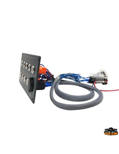 Pannello elettrico verticale cablato a treccia con portafusibili