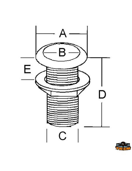 Scarico a mare tutto filetto Ghiera plastica 9003 Scarico a mare tutto filetto Ghiera plastica 9003