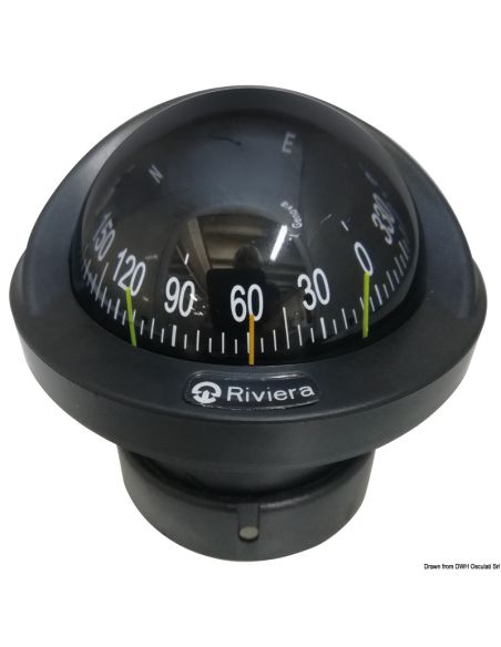 Bussola ad incasso Riviera Artica Slim da 2" 3/4