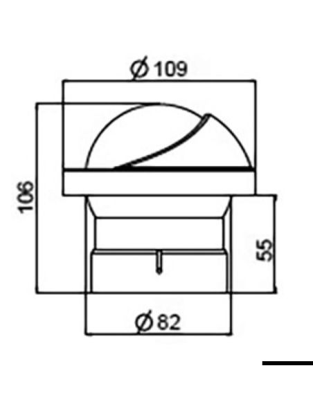 Bussola ad incasso Riviera Artica Slim da 2" 3/4