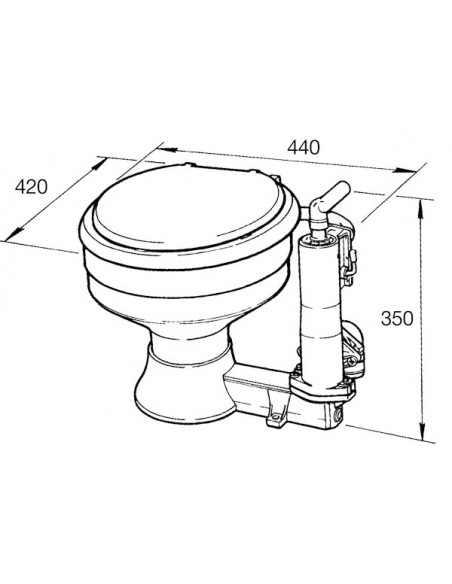 WC - Toilet Manuale RM69 Regata