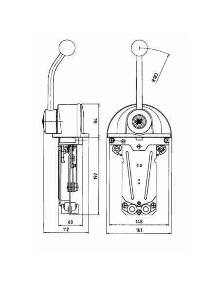 Scatola di comando monoleva Low Profile